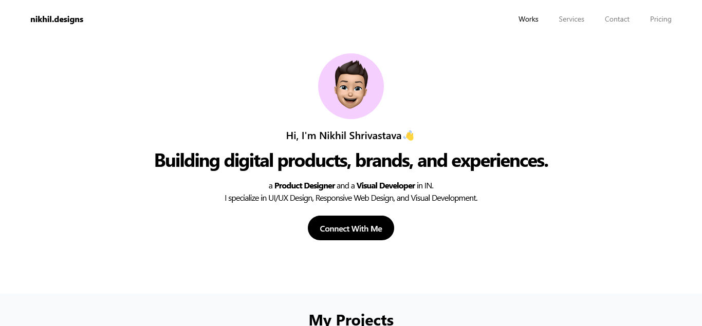 Mini Portfolio Website